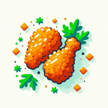 Vector illustration of two ripe strawberries on a white background with green leavesのイラスト素材