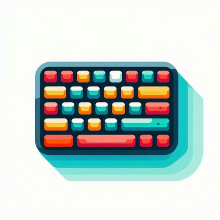 Keyboard icon. Flat illustration of keyboard vector icon for web designのイラスト素材