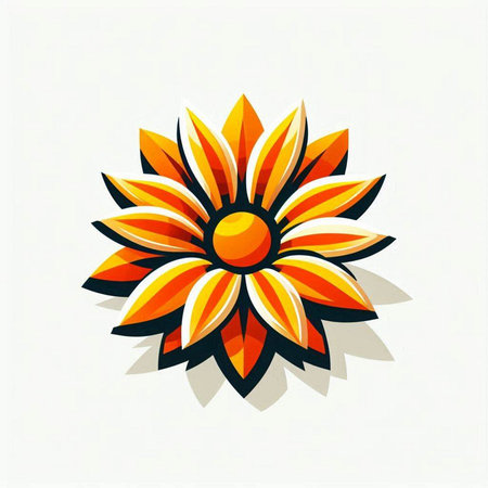 Flower vector icon. Floral design element. Can be used for wallpaper, pattern fills, web page background, surface textures.のイラスト素材