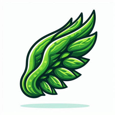 Illustration of green leaf isolated on a white background. Vector illustration.のイラスト素材