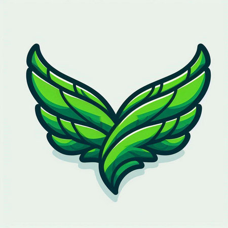 Eagle logo design, vector illustration eps 10. Green bird symbol.のイラスト素材