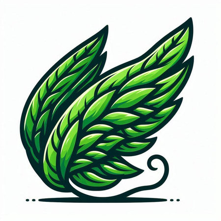 Green leaves on a white background. Vector illustration of green leaves.のイラスト素材