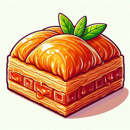 Sweet baklava. Vector illustration of sweet baklava.のイラスト素材