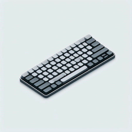 Computer keyboard on a white background. Vector illustration. Eps 10.のイラスト素材