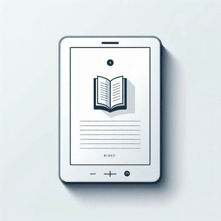 Smartphone with ebook icon on screen. Vector illustration. Eps 10のイラスト素材