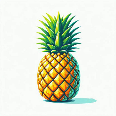 Pineapple vector illustration. Pineapple isolated on white background.のイラスト素材