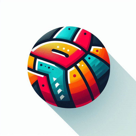 Basketball ball icon with long shadow. Colorful vector illustration.のイラスト素材