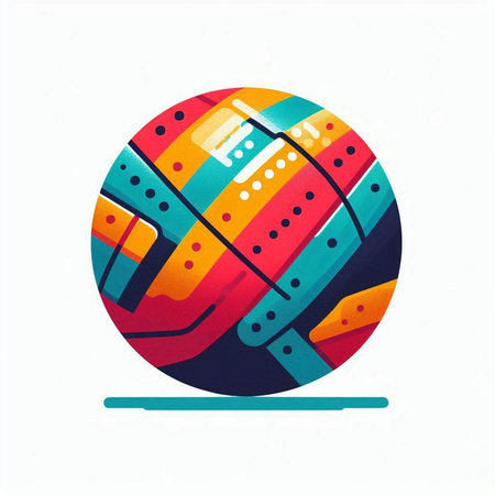 Colorful ball on white background. Vector illustration. Eps 10.のイラスト素材
