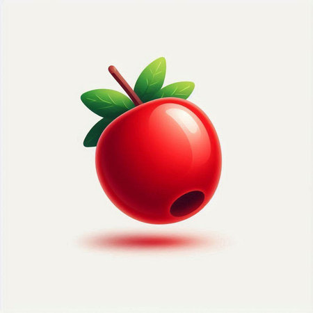 Cherry on a white background. Vector illustration. Eps 10.のイラスト素材