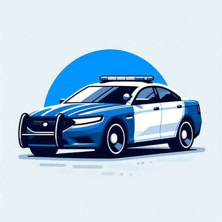 Police car vector illustration. Police car vector illustration. Police car vector illustration.のイラスト素材
