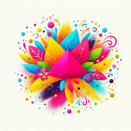 Abstract colorful floral background with place for your text. Vector illustration.のイラスト素材