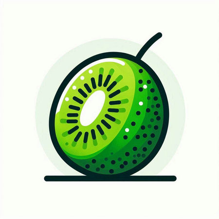 Kiwi fruit icon. Vector illustration of kiwi fruit.のイラスト素材