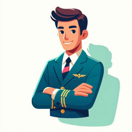 Handsome young man in suit. Vector illustration in cartoon styleのイラスト素材