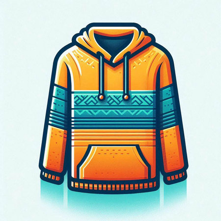 Illustration of the winter jacket. Vector illustration on white background.のイラスト素材