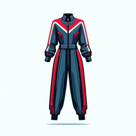 Ski suit vector illustration. Winter sportswear. Winter sport wear.のイラスト素材