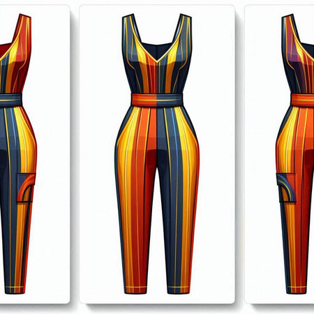 Illustration of a female dress with a pattern on a white backgroundのイラスト素材