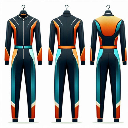 Wetsuit for racing on a white background. Vector illustration.のイラスト素材