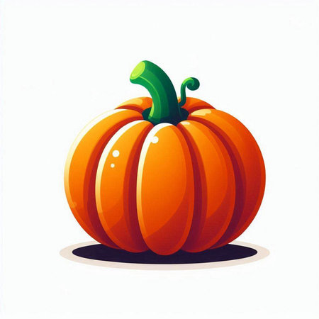 Pumpkin isolated on white background. Vector illustration. Eps 10.のイラスト素材
