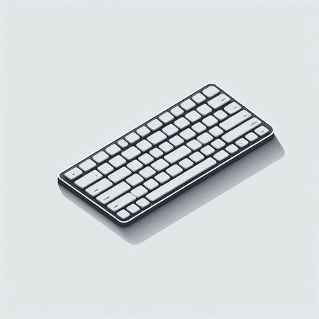 keyboard isolated on a white background. Vector illustration. Eps 10のイラスト素材