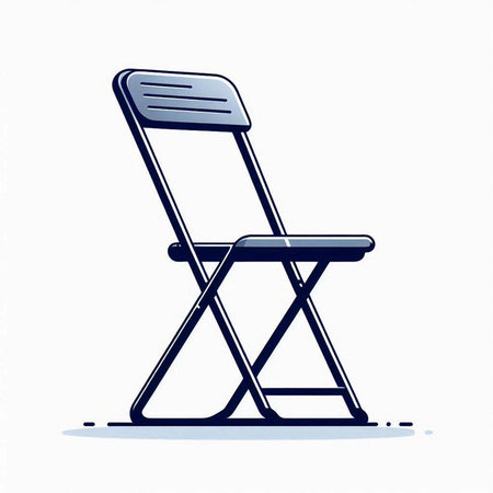 Folding chair on a white background. Vector illustration. Eps 10.のイラスト素材