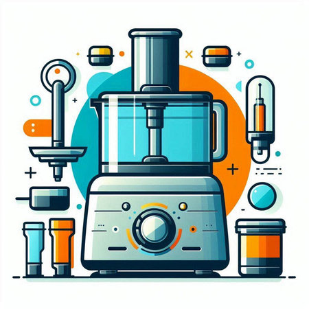 Modern flat design vector illustration concept for web banners and printed materials. Kitchen appliances for cooking.のイラスト素材