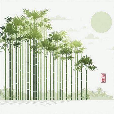 bamboo background, vector illustration, eps10, contains transparenciesのイラスト素材