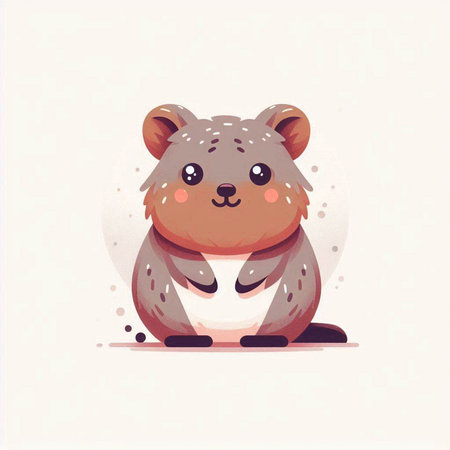 Cute cartoon bear. Vector illustration of a cute animal character.のイラスト素材