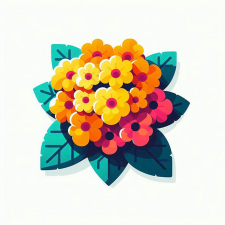 Flower bouquet isolated on a white background. Vector illustration.のイラスト素材