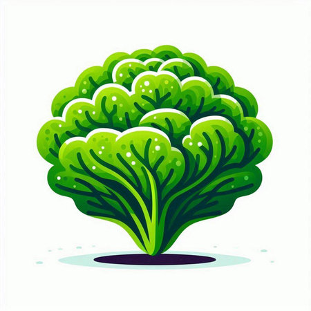 Cabbage isolated on white background. Vector illustration. Vegetable.のイラスト素材