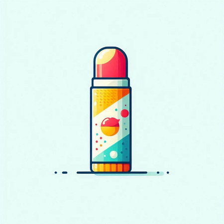 Lipstick icon in trendy flat style. Colorful vector illustration.のイラスト素材