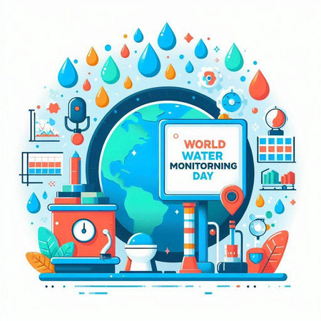 World water day concept. Flat design style vector illustration. World water day concept.のイラスト素材