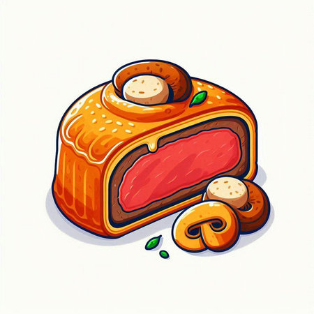 Baklava, traditional turkish dessert. Vector illustration.のイラスト素材