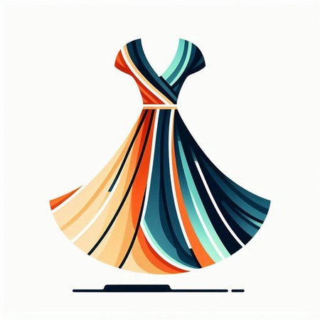 Wedding dress design. Vector illustration, eps 10.のイラスト素材