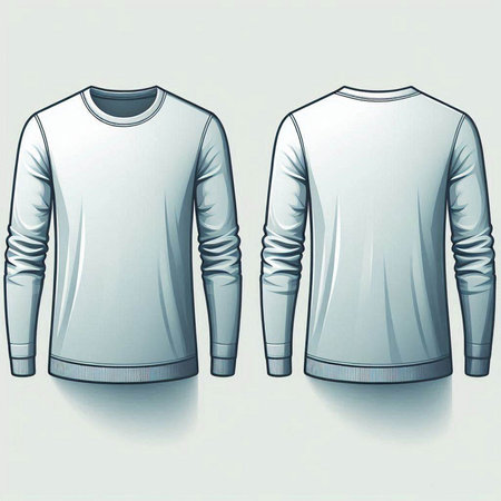 Vector illustration of a men's long sleeve sweater with long sleeves.のイラスト素材