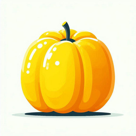 Pumpkin on a white background. Cartoon style. Vector illustration.のイラスト素材