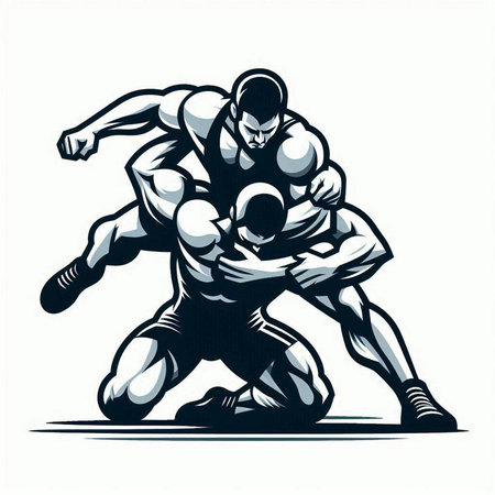 Rugby players fighting for the ball, sport graphic vector.のイラスト素材