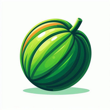 Watermelon vector illustration isolated on white background. Watermelon icon.のイラスト素材