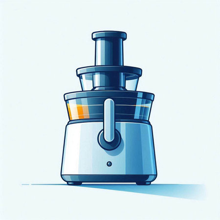Illustration of a juicer on a white background. Vector illustration.のイラスト素材