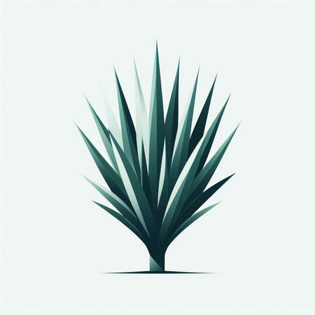 Abstract green plant. Vector illustration. Can be used as a background.のイラスト素材
