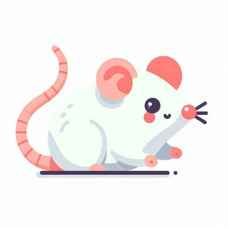 Cute mouse vector illustration. Isolated on a white background.のイラスト素材