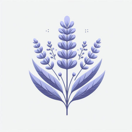 Lavender flower icon. Vector illustration in trendy flat style.のイラスト素材