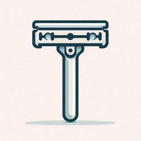 Razor blade icon. Vector illustration of razor blade for shaving.のイラスト素材