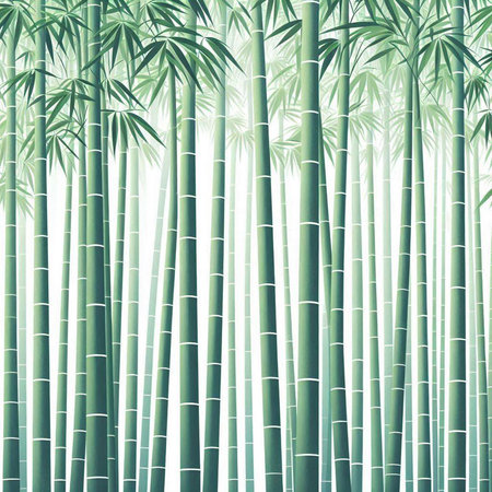 Bamboo forest background. Vector illustration. EPS 10. No transparency.のイラスト素材