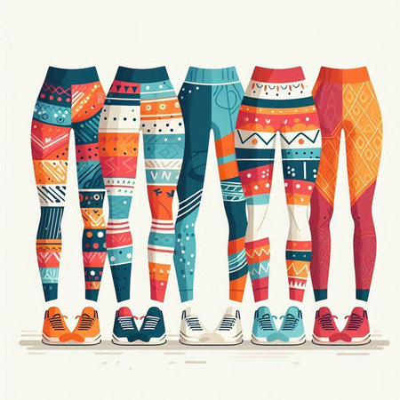 Colorful leggings. Colorful vector illustration for your designのイラスト素材