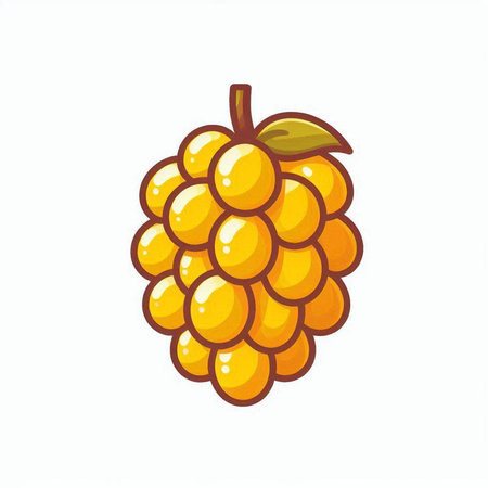 Raspberry fruit icon isolated on white background. Vector illustration in cartoon style.のイラスト素材