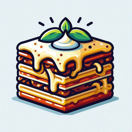 Illustration of a stack of pancakes with honey. Vector illustration.のイラスト素材