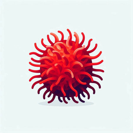 Coronavirus 2019-nCoV. Virus icon. Vector illustration.のイラスト素材