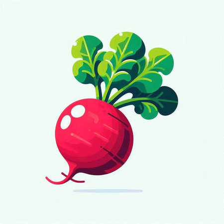 Radish. Vector illustration. Isolated on a white background.のイラスト素材