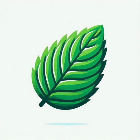 Green leaf icon. Ecology concept. Vector illustration for your design.のイラスト素材