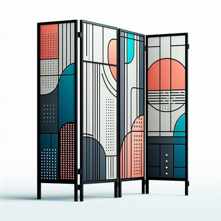 Illustration of a 3d rendering of a modern design of a doorのイラスト素材